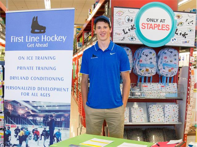 First Line Hockey business owner at Staples Showcase